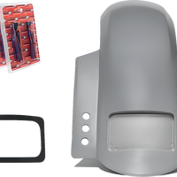 PAUL YAFFE BAGGER NATION Short Rear Fender - Sport - With Black Plate Frame - 3 Sets of Thunder Bolts RF-SS-3-THNDR-BLT-B