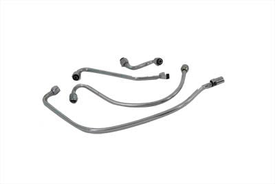 40-0101 - Chrome Oil Line Set by V-Twin