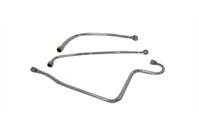 40-0102 - Chrome Oil Line Set by V-Twin
