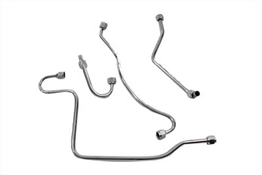 40-0103 - Panhead Oil Line Set Chrome by V-Twin