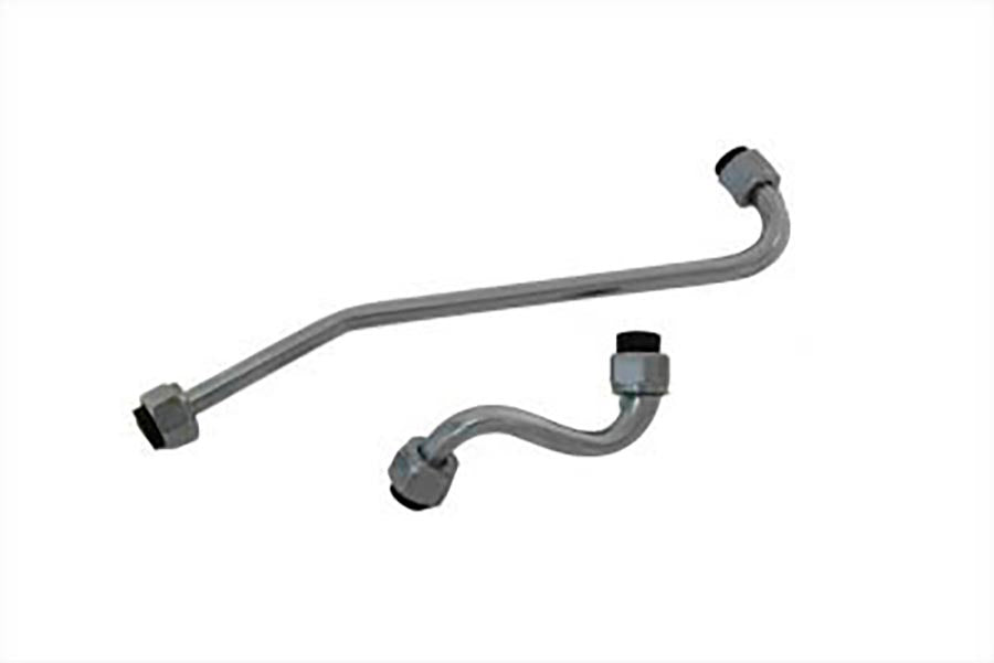 40-0107 - Chrome Oil Filter Line Set by V-Twin
