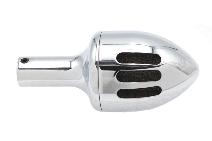 40-0345 - Chrome Billet Single Breather Canister by Wyatt Gatling