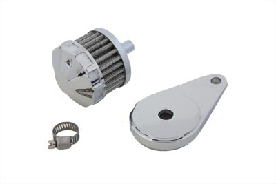 40-0356 - Chrome Crankcase Breather Assembly by V-Twin