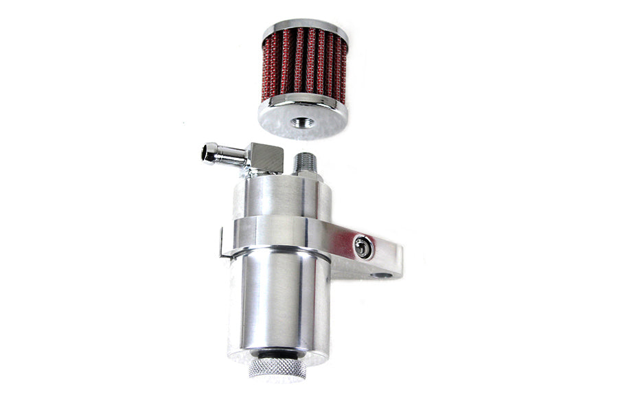 40-0568 - Polished Engine Breather Oil Collector by V-Twin