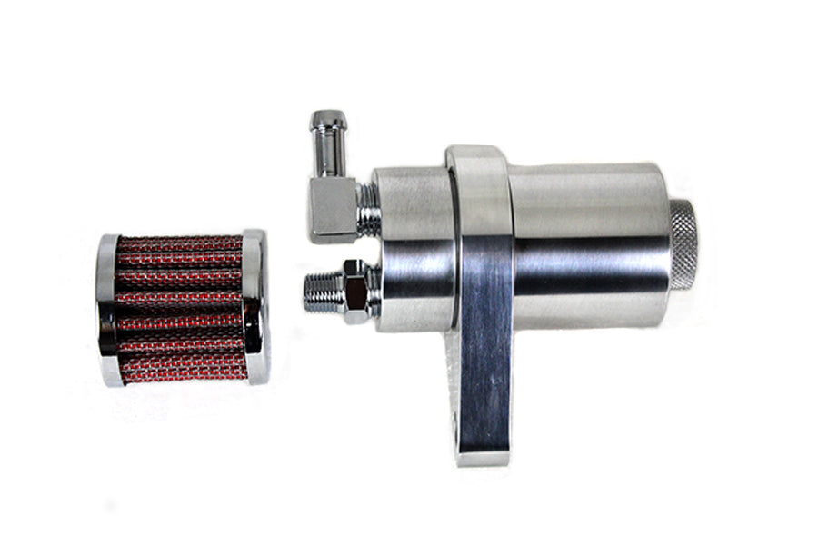 40-0568 - Polished Engine Breather Oil Collector by V-Twin