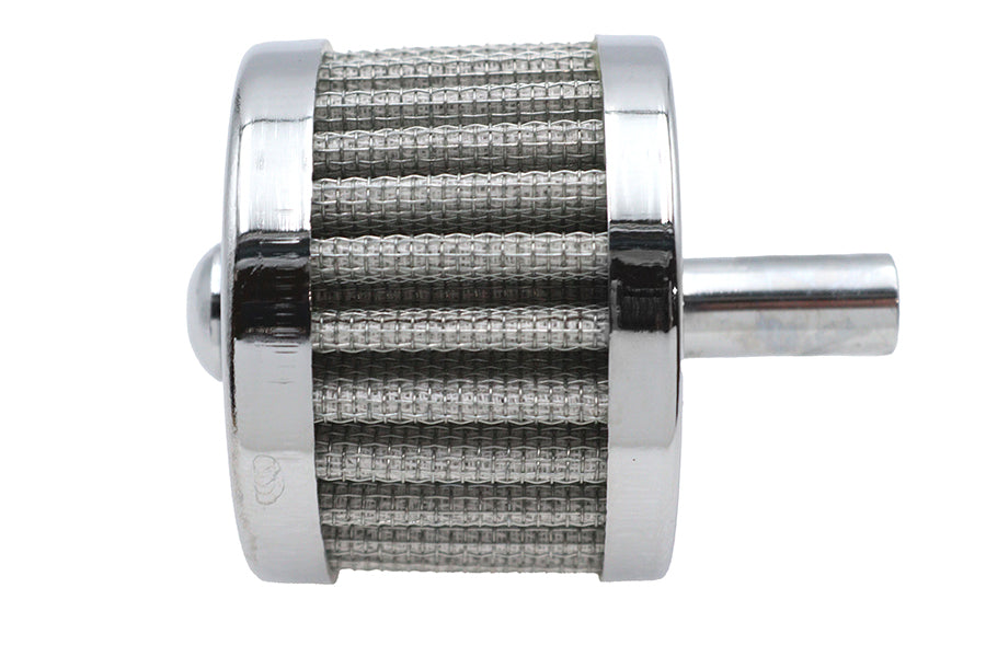 40-0570 - Sifton Chrome Crankcase Breather by V-Twin