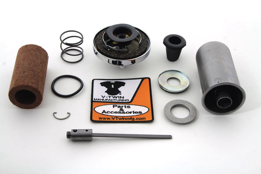 40-0845 - Chrome Oil Tank Cap Kit by V-Twin