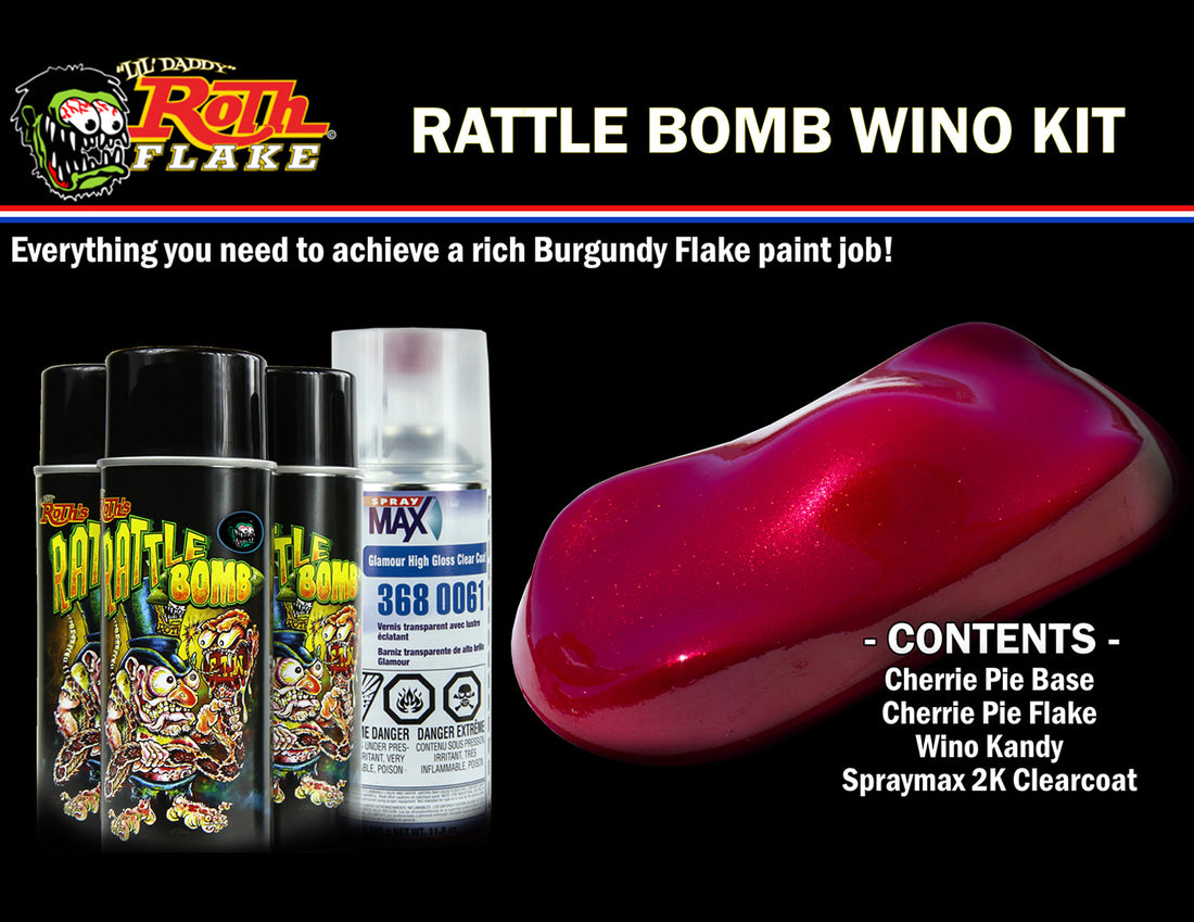 41-0880 - Rattle Bomb Spray Kit Burgundy by Rattle Bomb