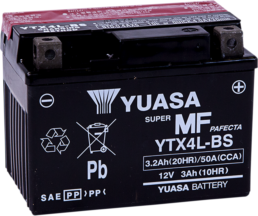 YUASA AGM Battery - YTX4L-BS - .174 L YUAM62X4B