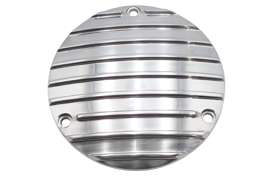 42-0102 - 80 inch Finned Derby Cover Polished by V-Twin
