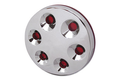 42-0108 - Chrome 3-D Derby Cover by V-Twin