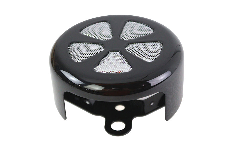 42-0172 - 5 Spoke Round Horn Cover Black by V-Twin