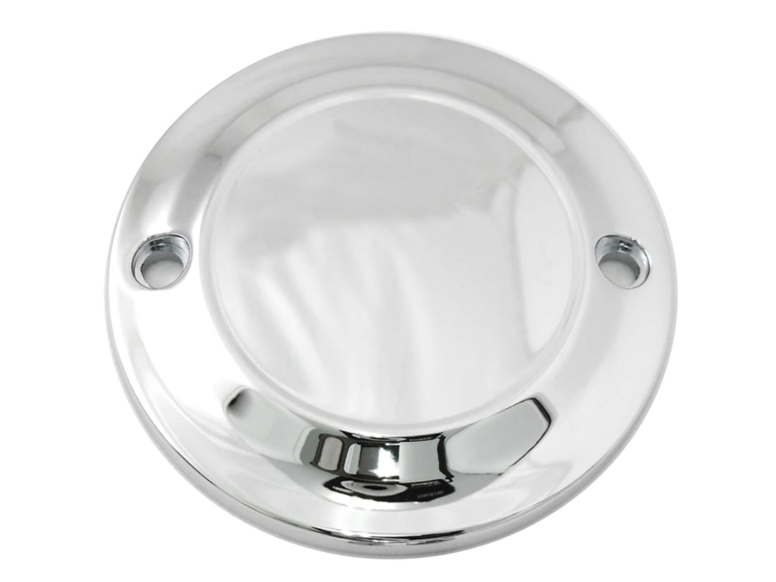 42-0198 - Chrome 2-Hole Smooth Ignition System Cover by V-Twin