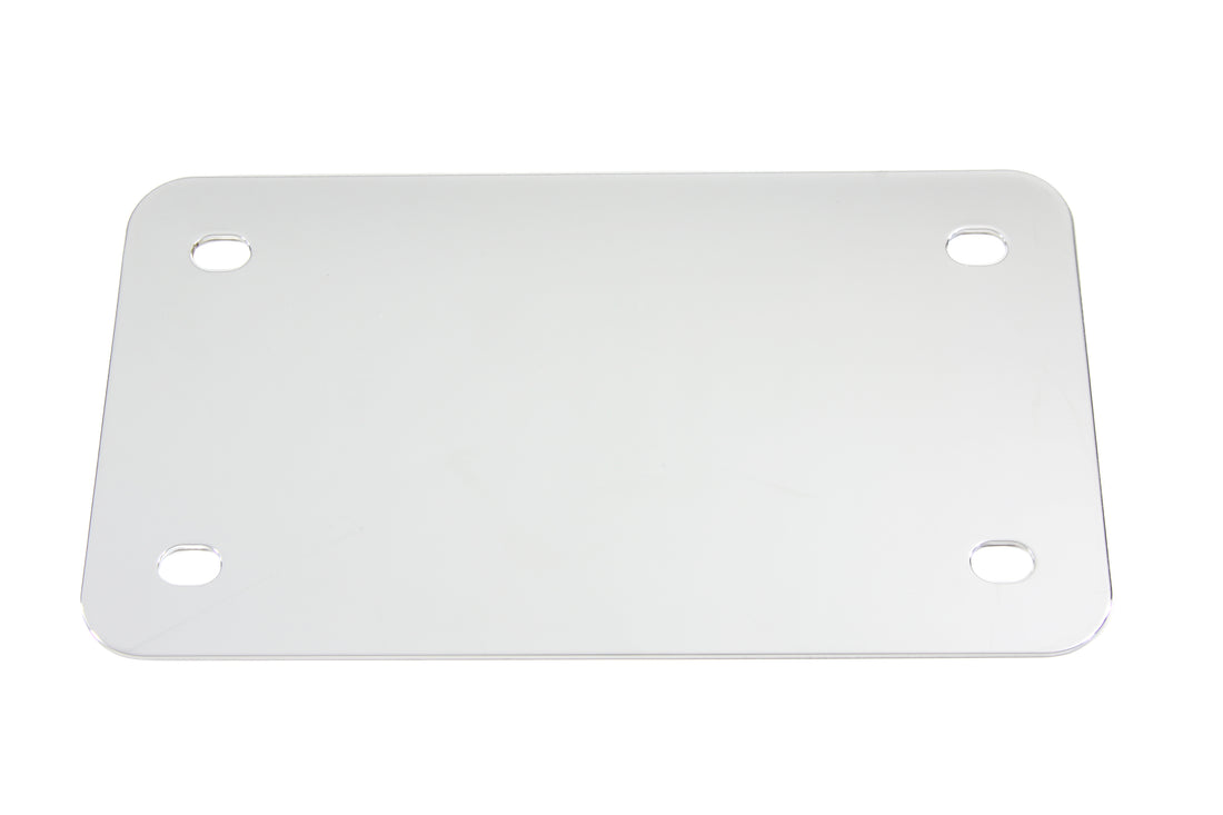 42-0213 - License Plate Frame Backing Plate Chrome Smooth Style by V-Twin