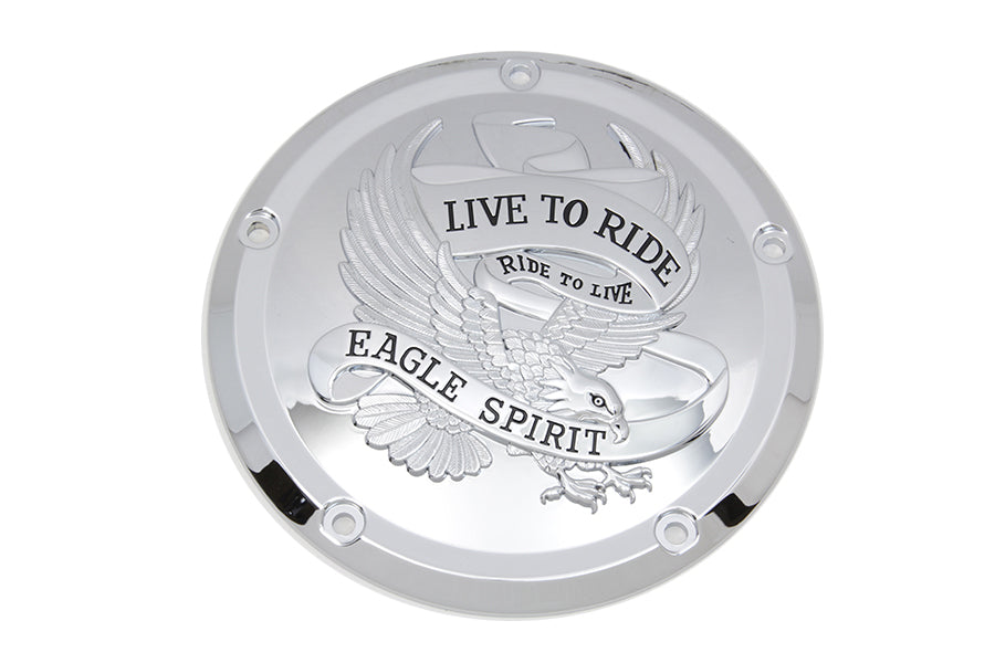 42-0226 - Eagle Spirit Derby Cover Chrome by V-Twin