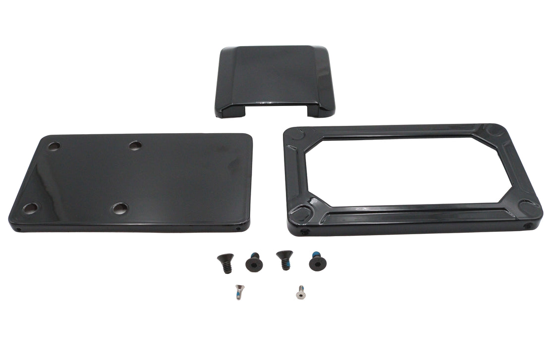 42-0233 - Side Mount License Plate Frame Black by V-Twin