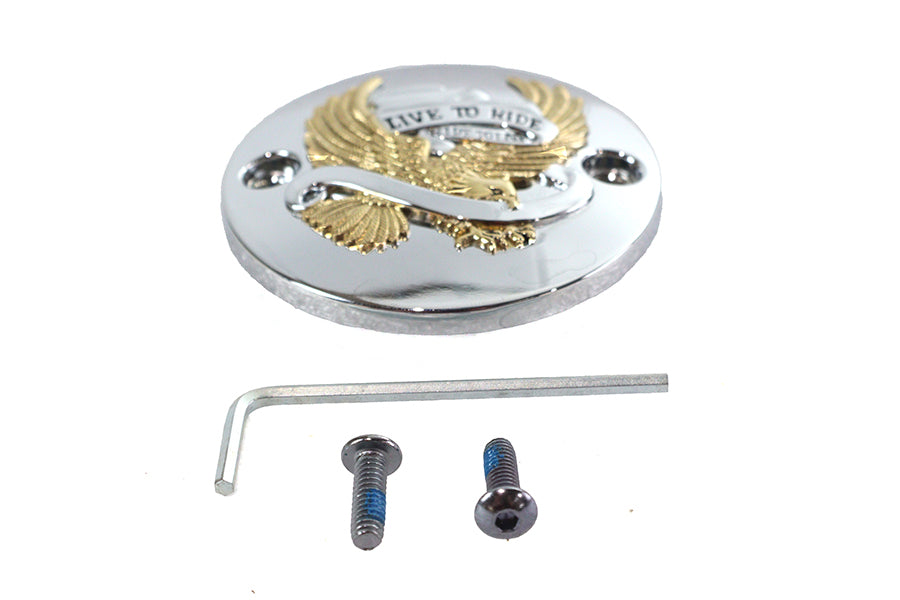 42-0243 - M8 Ignition System Cover Eagle Gold by V-Twin