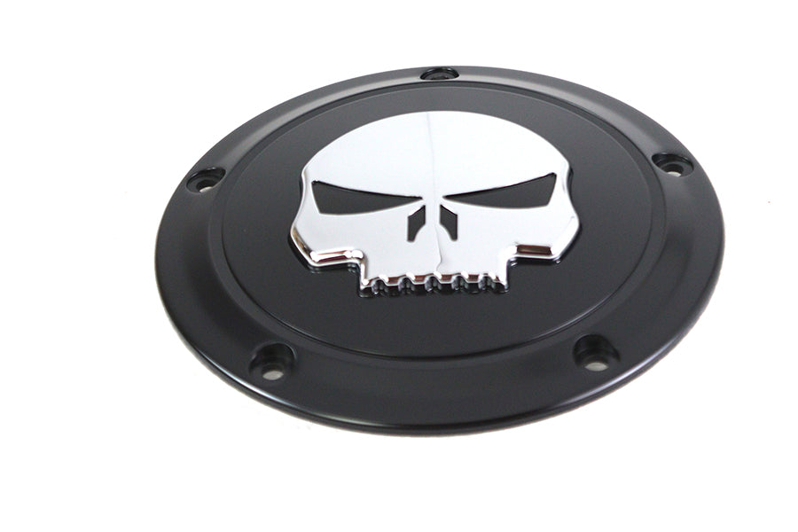 42-0264 - Black 5 Hole Skull Derby Cover by V-Twin