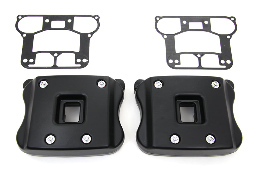 42-0352 - Rocker Box Cover Set Black by V-Twin