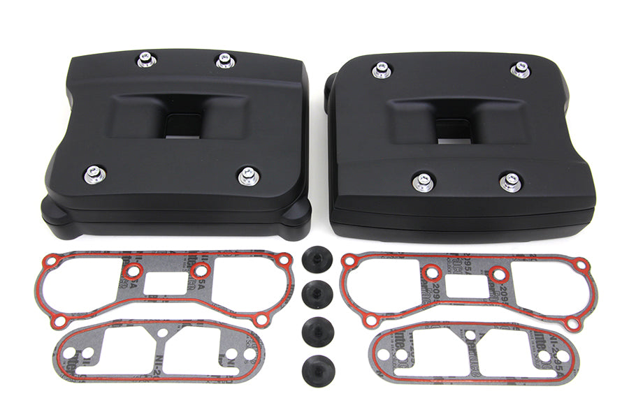 42-0355 - Black Rocker Box Cover Set by V-Twin