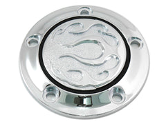 42-0472 - Chrome 5-Hole Flame Point Cover by V-Twin