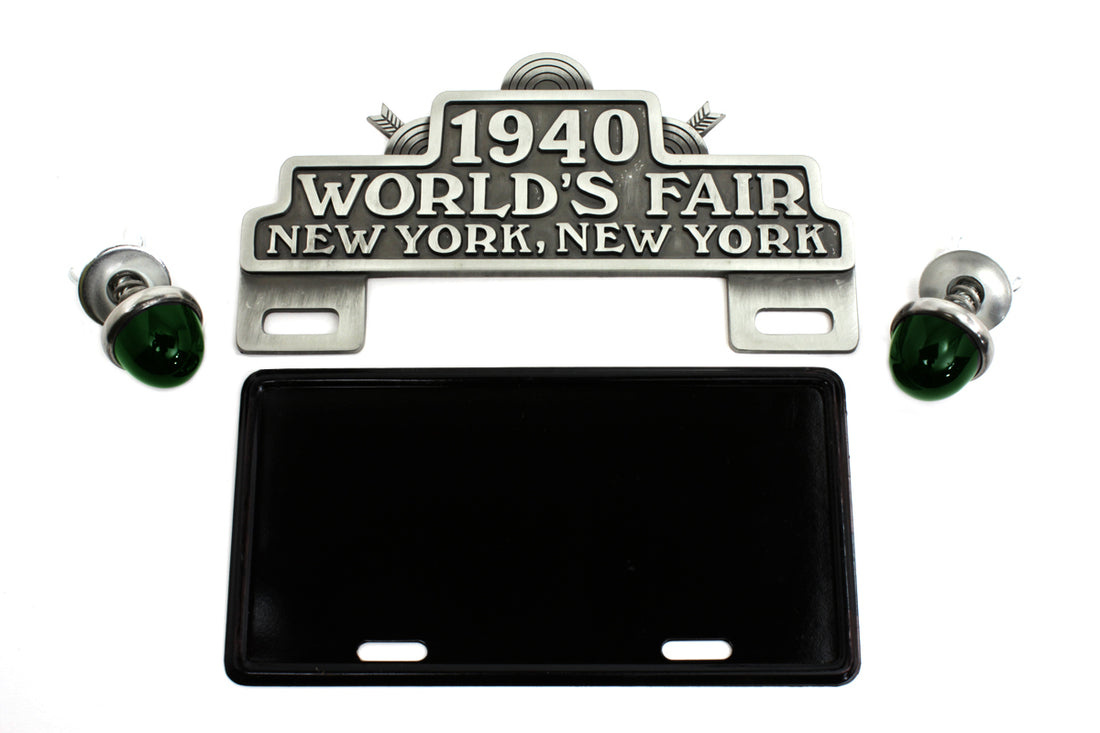 42-0479 - World's Fair License Plate Topper Kit by V-Twin