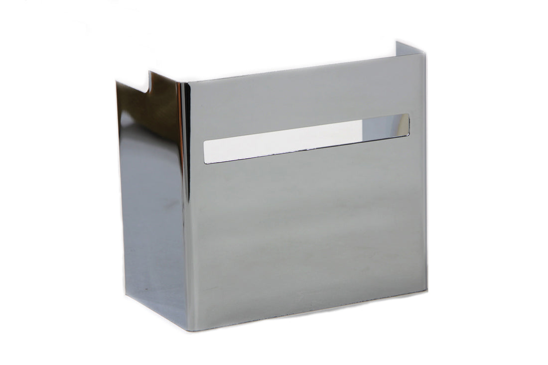 42-0505 - Chrome Battery Side Cover with Single Slot View Hole by V-Twin