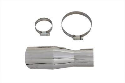 42-0523 - Chrome Pipe Junction Shield Front by V-Twin