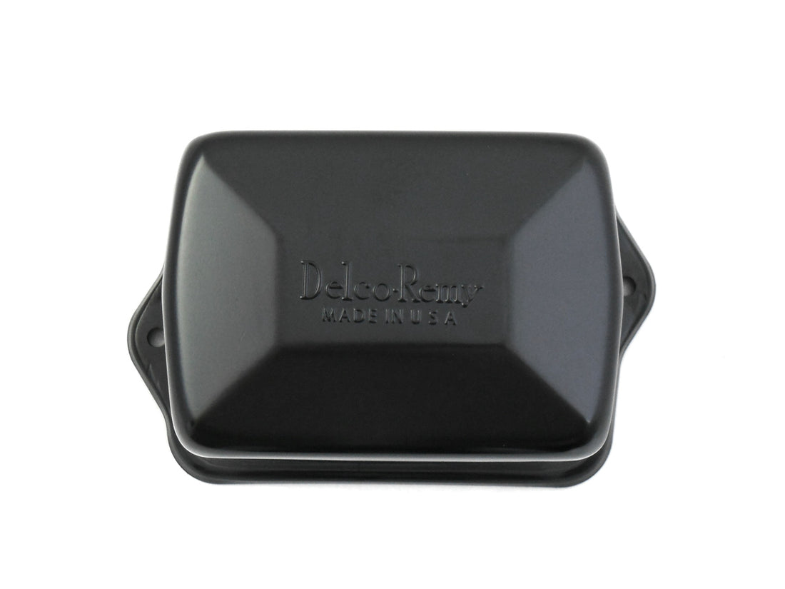 42-0539 - Black 12 Volt Delco Remy Regulator Cover by V-Twin