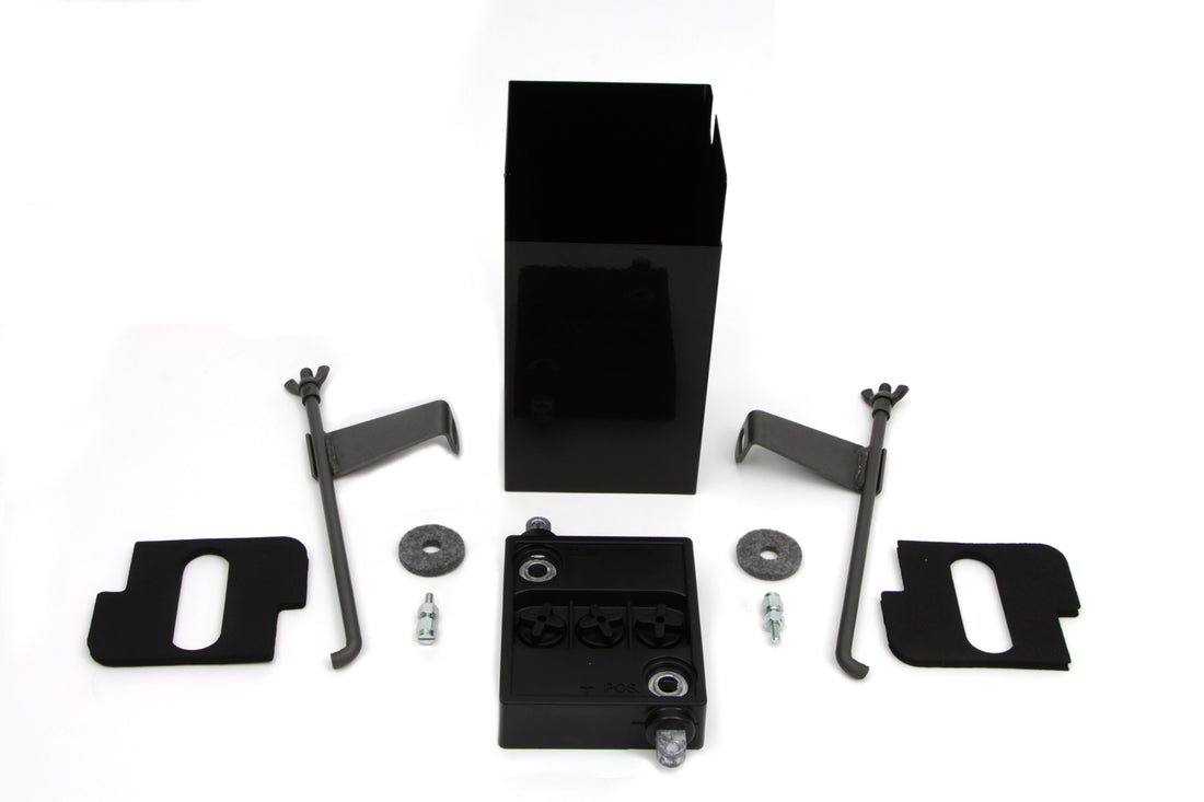 42-0565 - Black 6 Volt Battery Box Kit by V-Twin