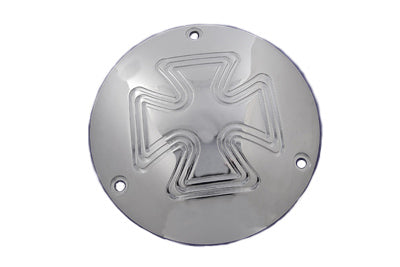 42-0579 - Iron Cross Type Derby Cover Chrome by V-Twin