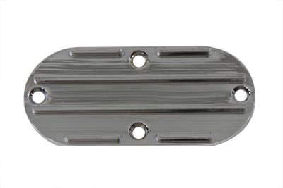 42-0600 - Oval Inspection Chrome Finned Type by V-Twin