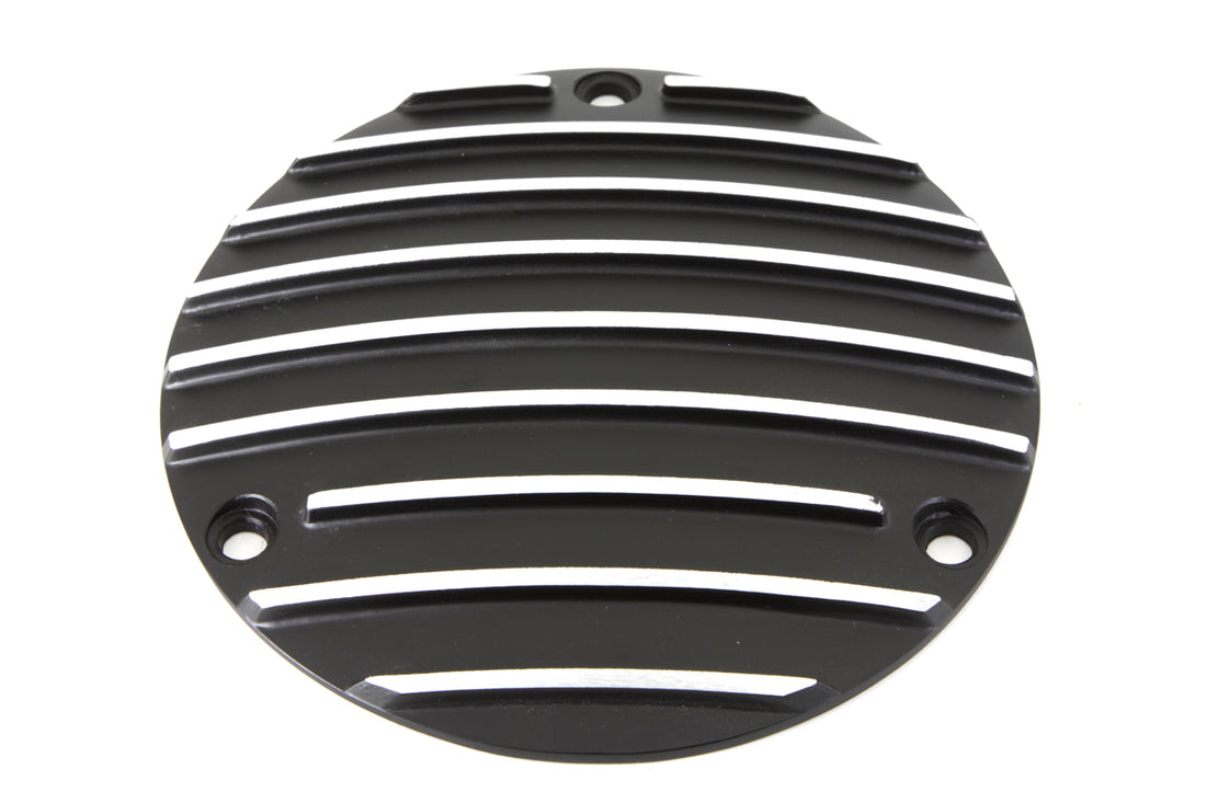 42-0632 - Finned Derby Cover Black by V-Twin