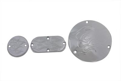 42-0743 - Flame Cover Set Chrome by V-Twin
