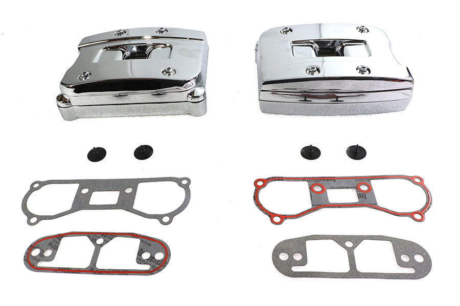 42-0787 - Chrome Rocker Box Cover Set by V-Twin