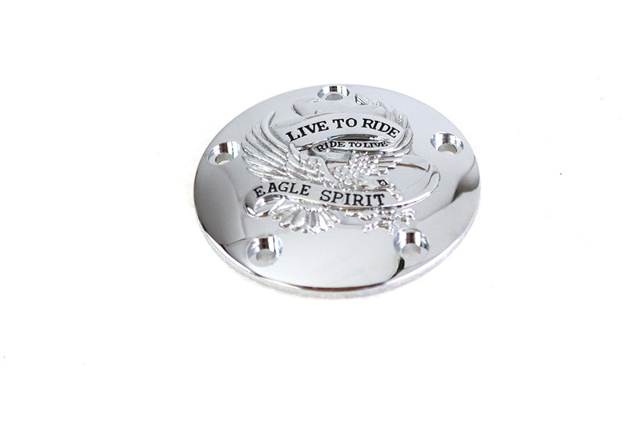 42-0889 - Live to Ride Ignition System Cover 5-Hole Chrome by V-Twin