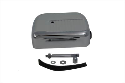 42-0891 - Chrome Dual Coil Finned Panhead Style Coil Cover by V-Twin