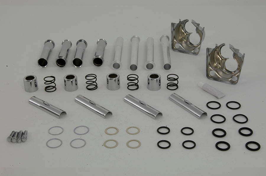 42-0903 - Pushrod Cover Set Chrome by V-Twin