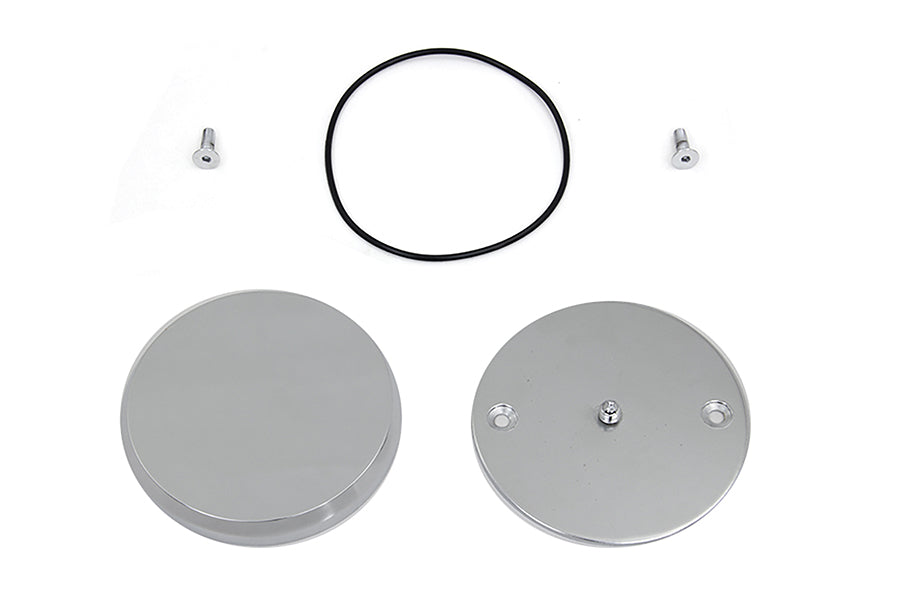 42-0956 - Smooth Chrome Ignition System Cover with Hidden Screws by V-Twin