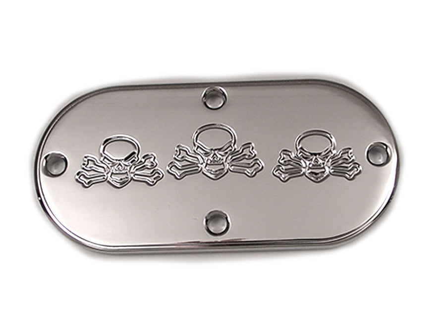 42-1008 - Bonehead Skull Inspection Cover Chrome by V-Twin