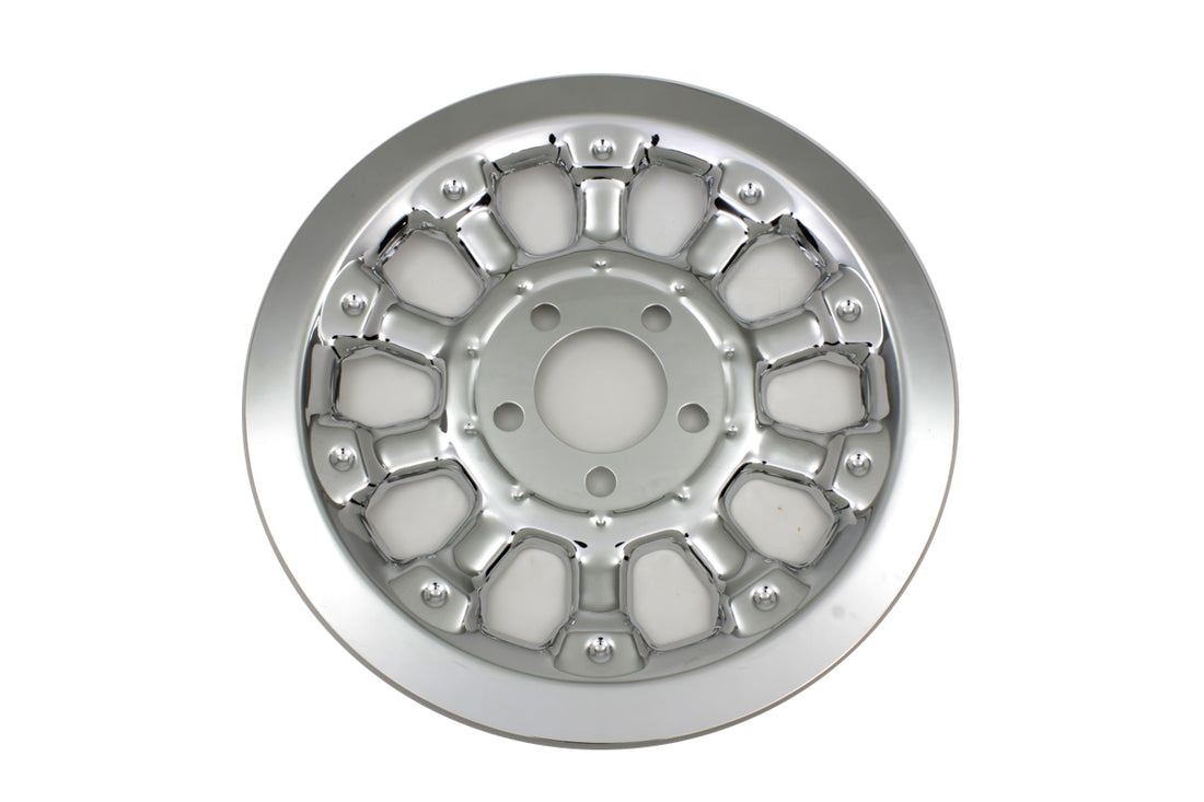 42-1046 - Magnum Pulley Cover 70 Tooth Chrome by V-Twin