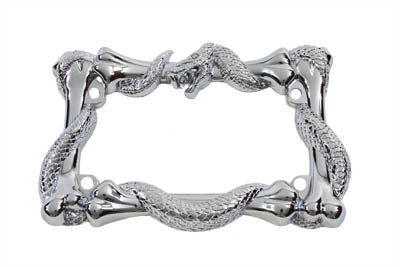 42-1067 - License Plate Frame Viper Style Chrome by V-Twin