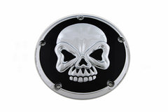 42-1081 - Skull Design 5 Hole Derby Cover Chrome by V-Twin
