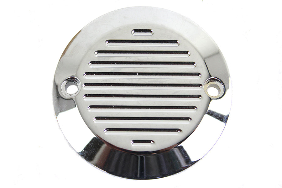 42-1095 - Chrome 2-Hole Ball Milled Ignition System Cover by V-Twin