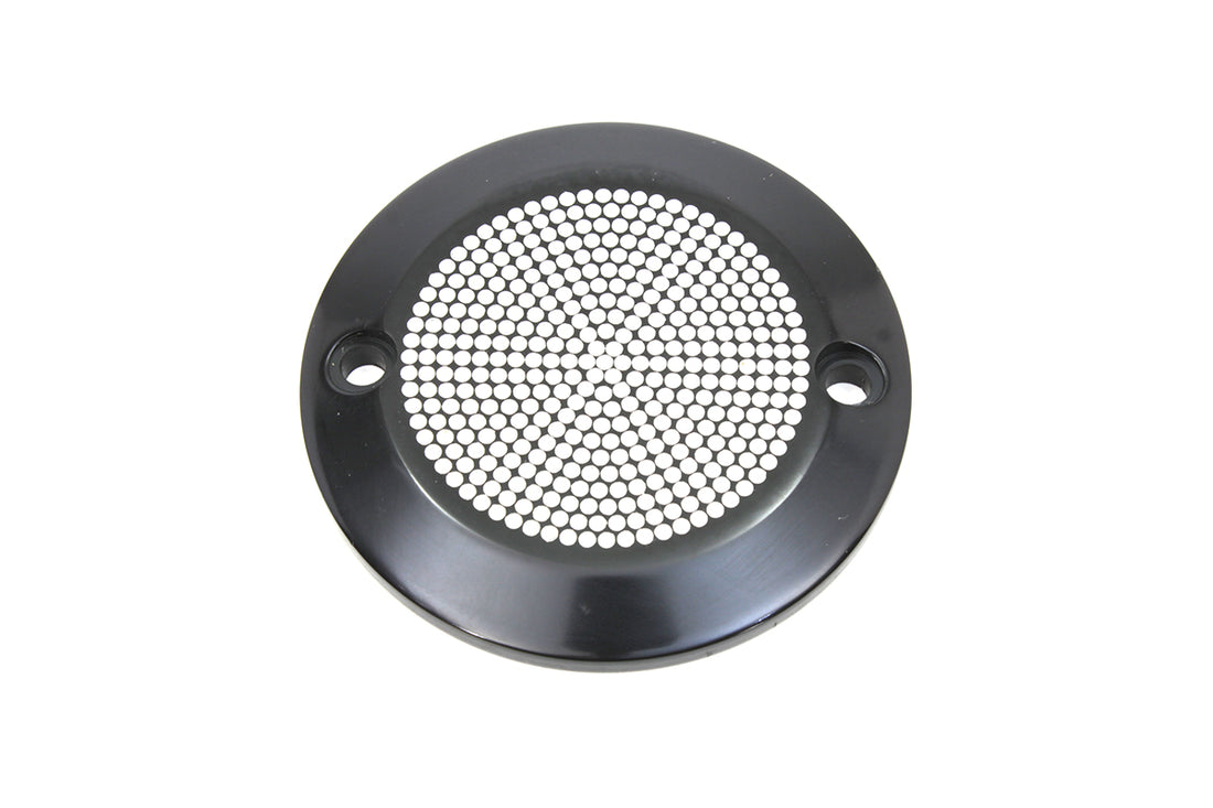 42-1125 - Black 2-Hole Perforated Ignition System Cover by V-Twin