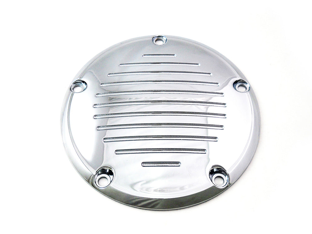 42-1141 - Chrome Grooved 5-Hole Derby Cover by V-Twin