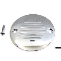 42-1148 - Grooved Ignition System Cover 2-Hole Chrome by V-Twin