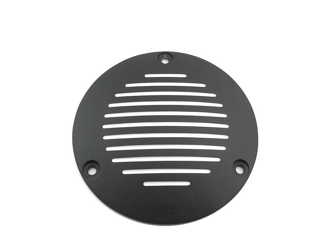 42-1150 - Black Grooved 3-Hole Derby Cover by V-Twin