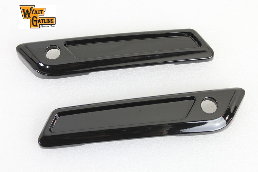 42-1165 - Wyatt Gatling Saddlebag Face Plate Set Die Cast Metal by V-Twin