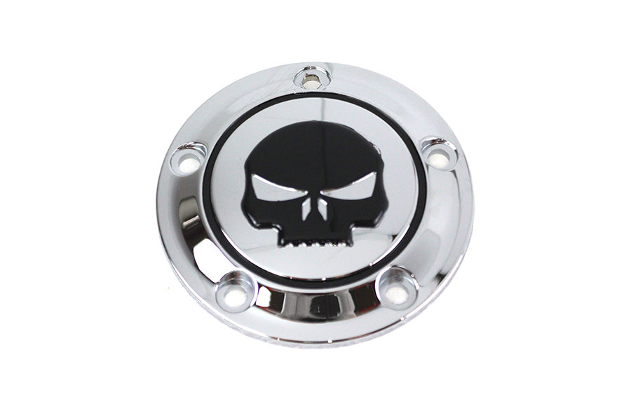 42-1198 - Skull Ignition System Cover 5-Hole Chrome by V-Twin